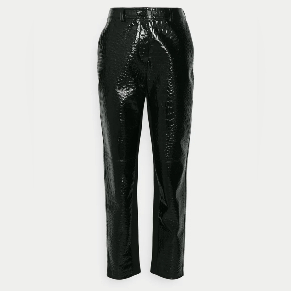 NWT A New Day black (leather like) pants,high rise, size 6, with pockets